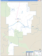 Sweet Grass County Wall Map Basic Style